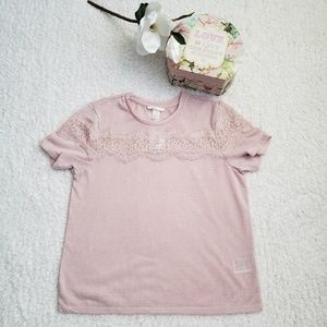 H&M Dusty Rose Lace Top